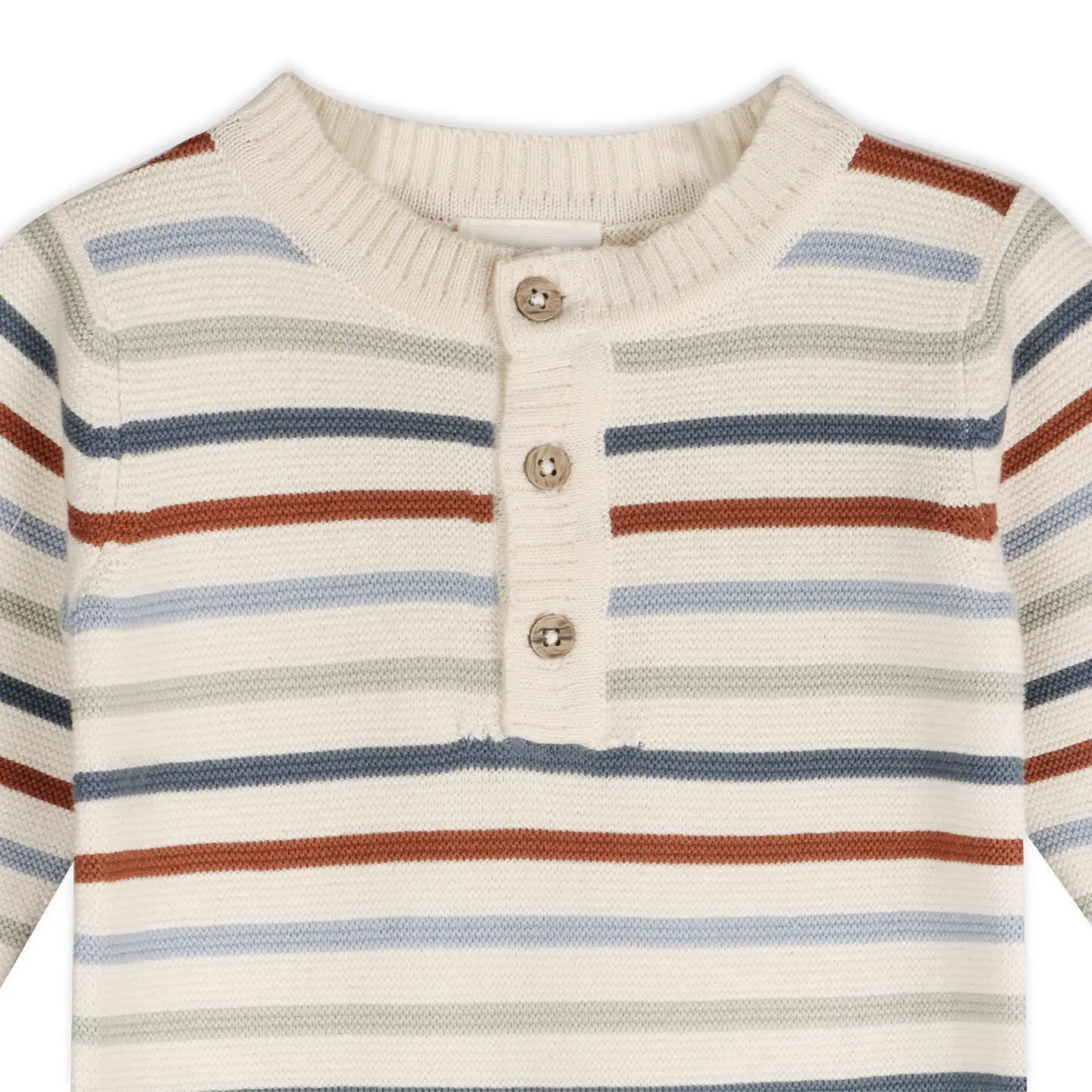 Multicolor Stripe Chunky Sweater Knit Jumpsuit