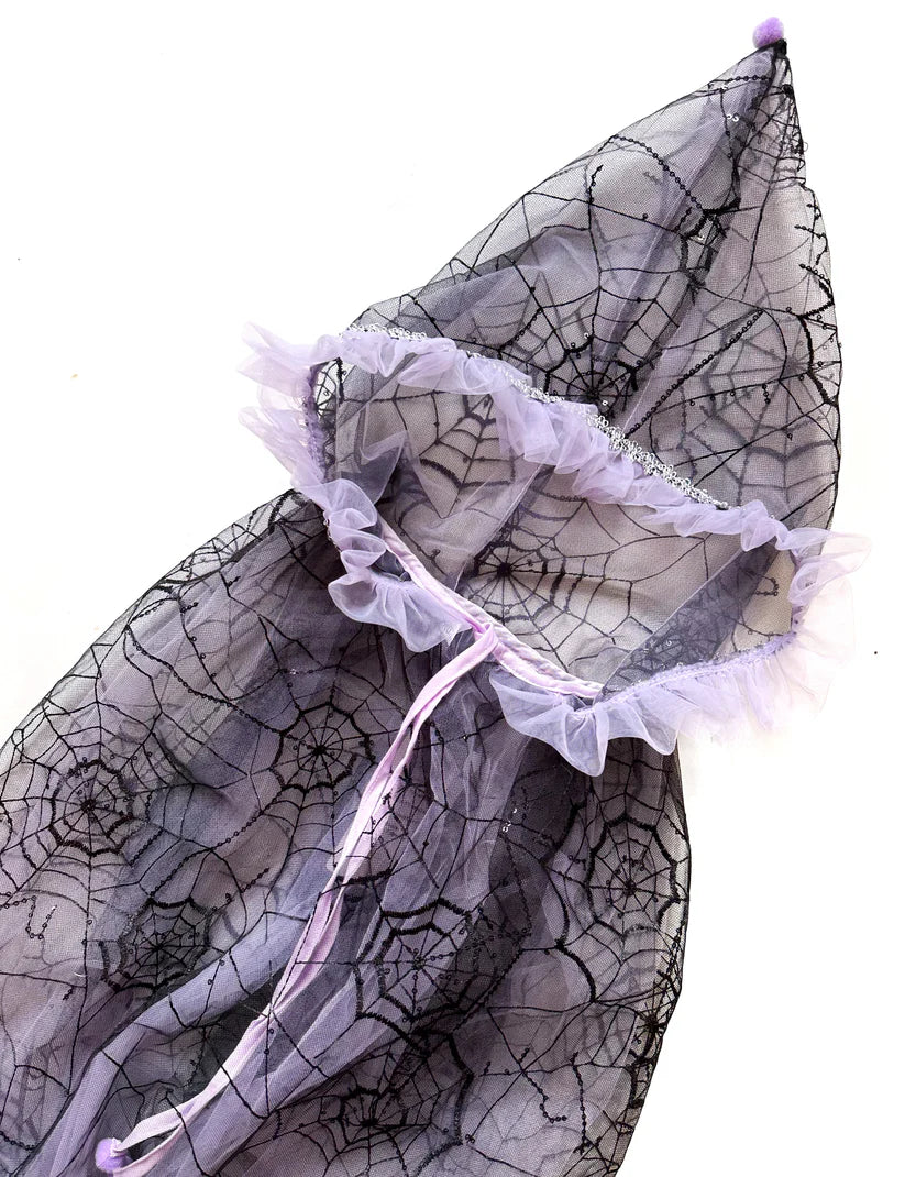 sequin spider cape