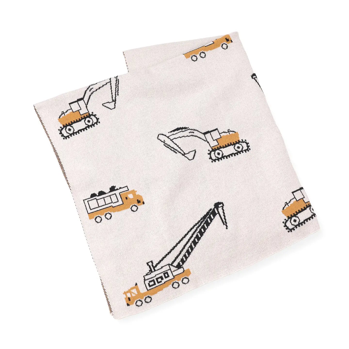 Trucks Jacquard Knitted Baby Blanket