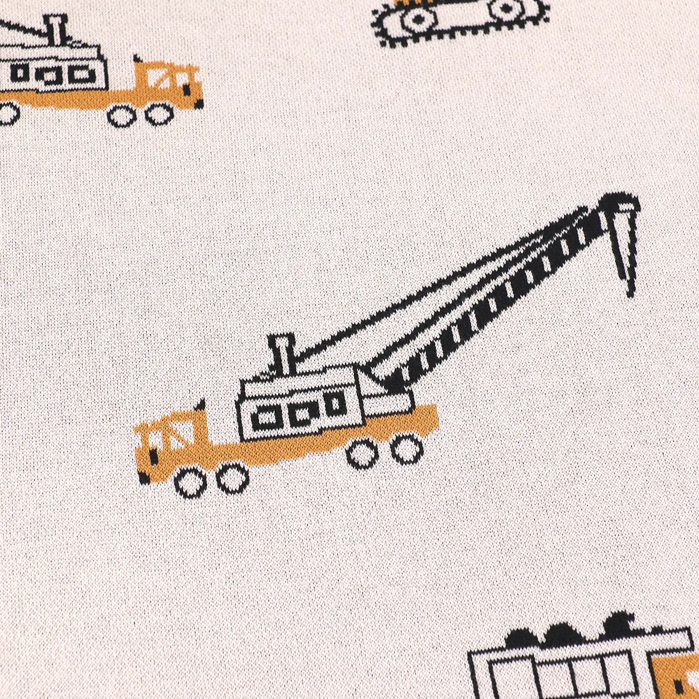 Trucks Jacquard Knitted Baby Blanket