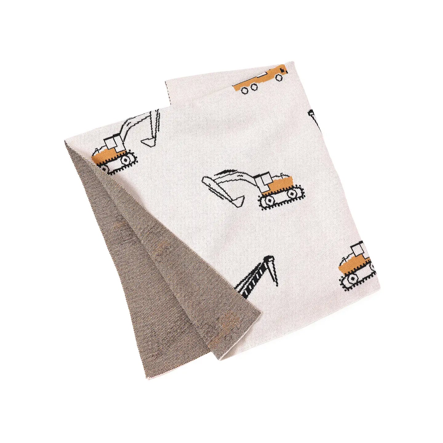 Trucks Jacquard Knitted Baby Blanket