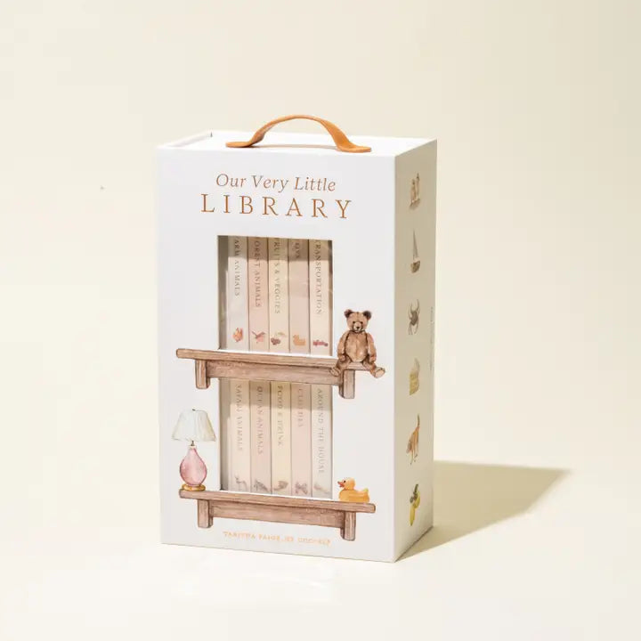 our very little library board book set