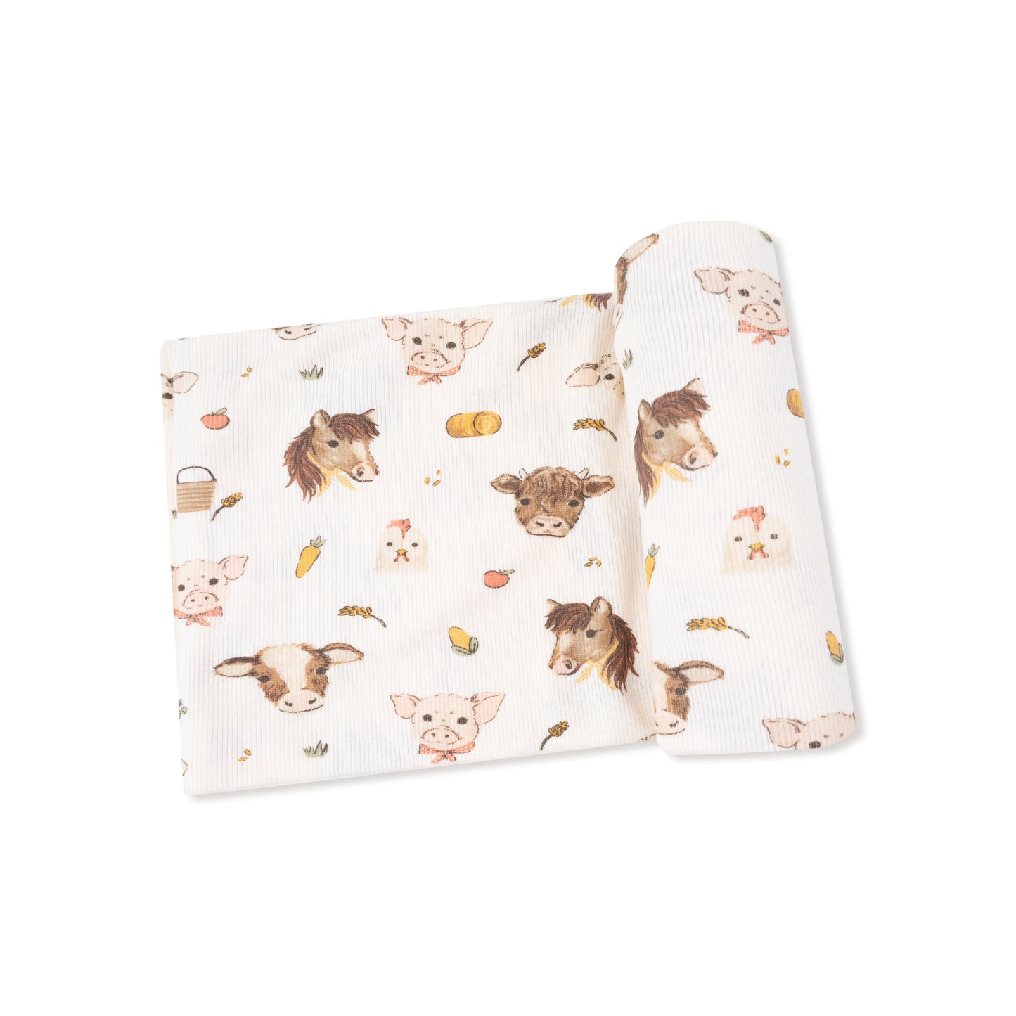 vintage farm animal - swaddle blanket