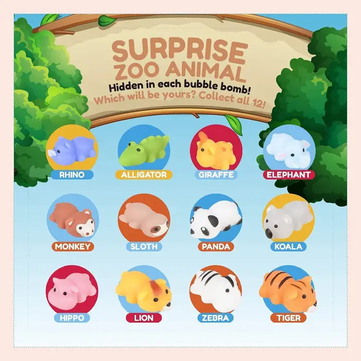 zoo animal surprise bath bomb - individual