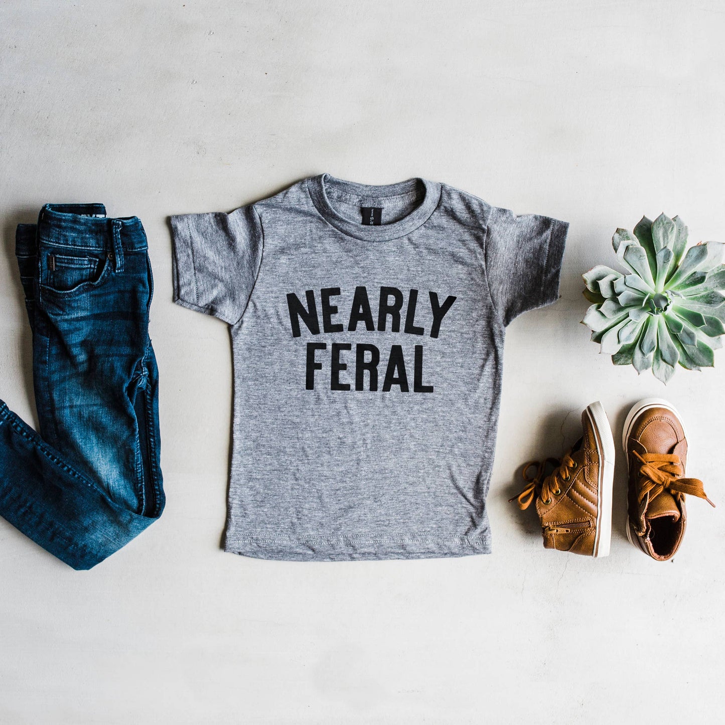 nearly feral kids tee