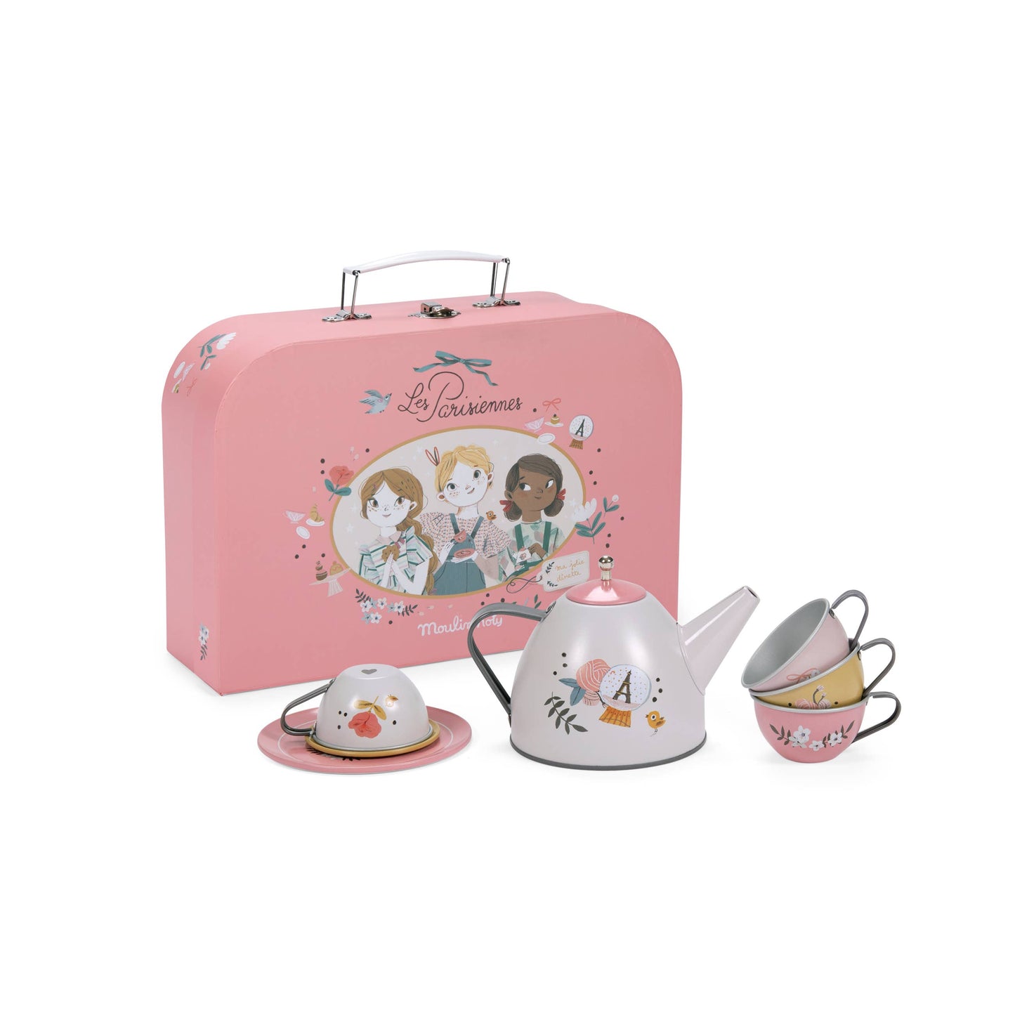 suitcase - new tea party metal set - the parisiennes