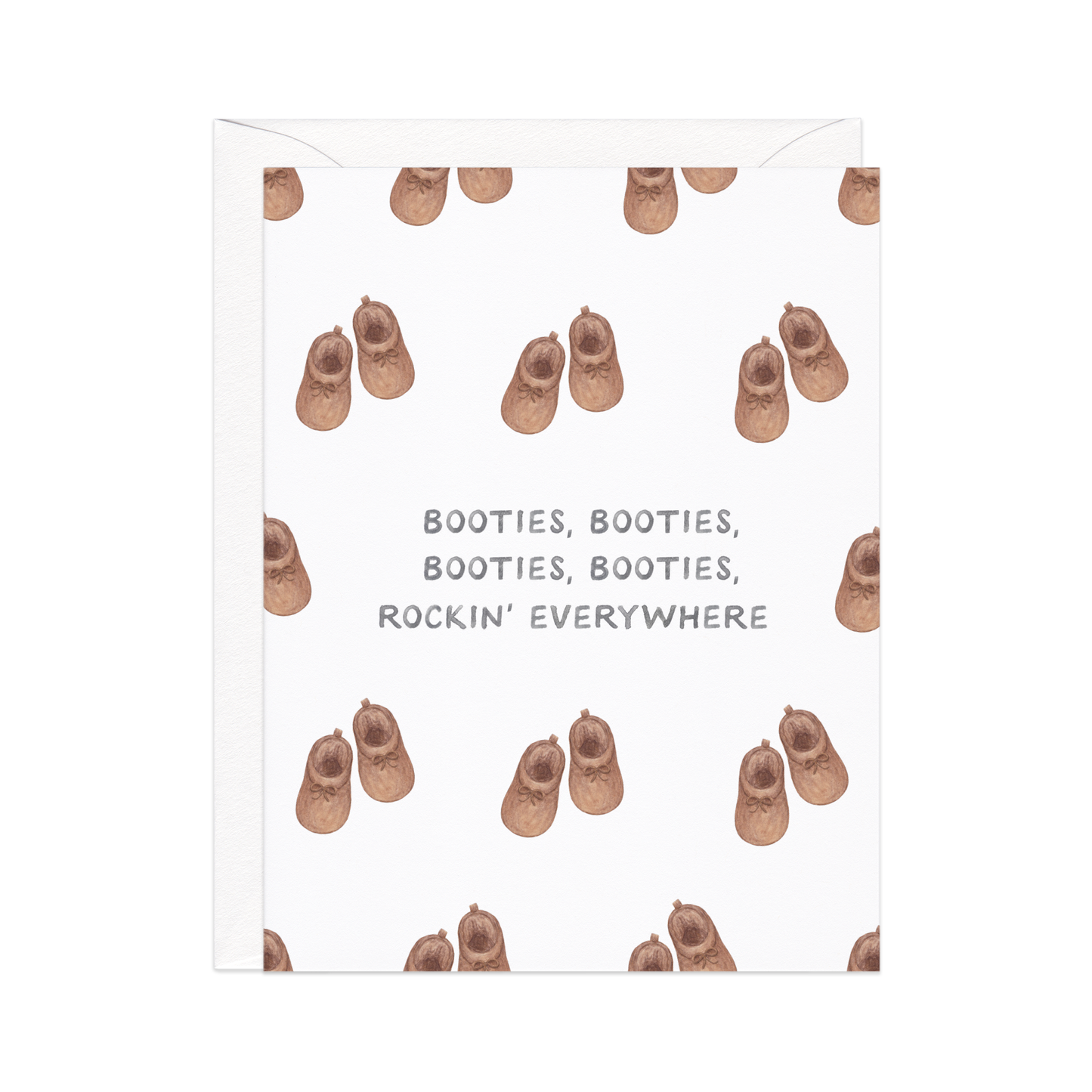 miss new booties — pop culture inspired new baby card
