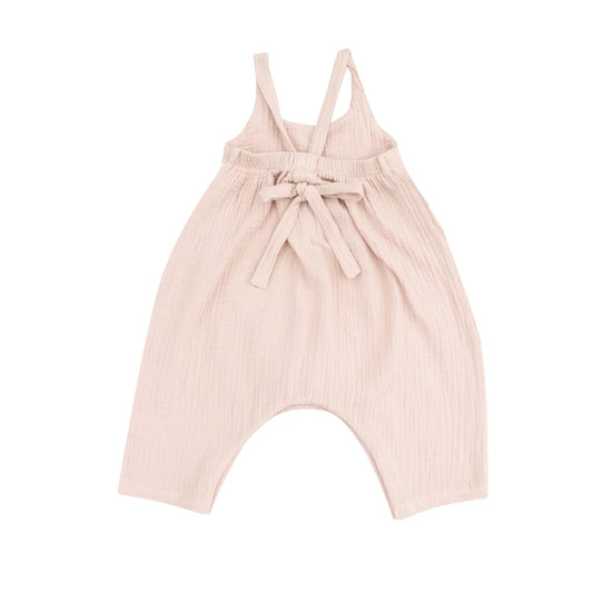 rose smoke tie back romper