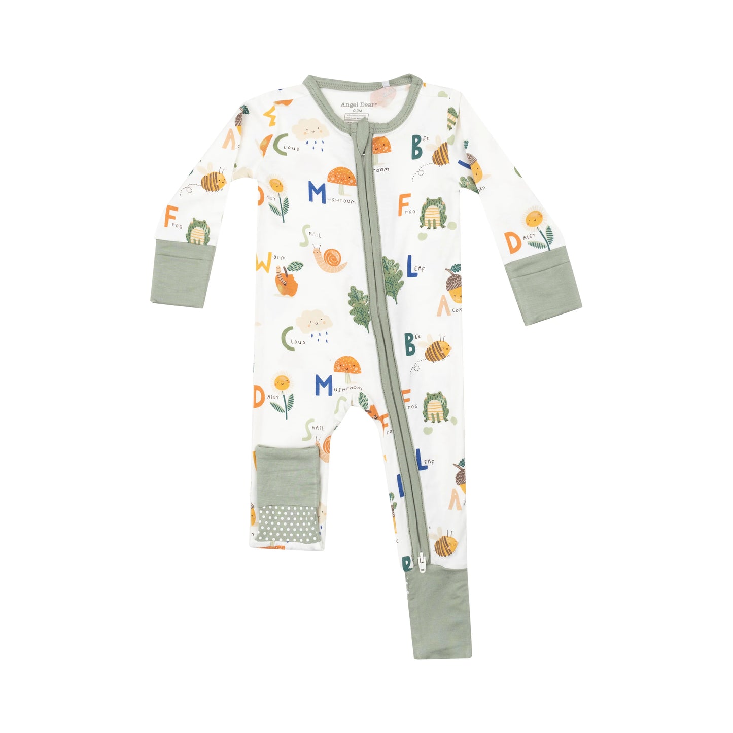 nature abc's 2 way zipper romper