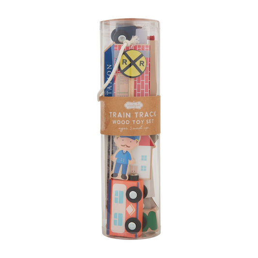 train wood toy set