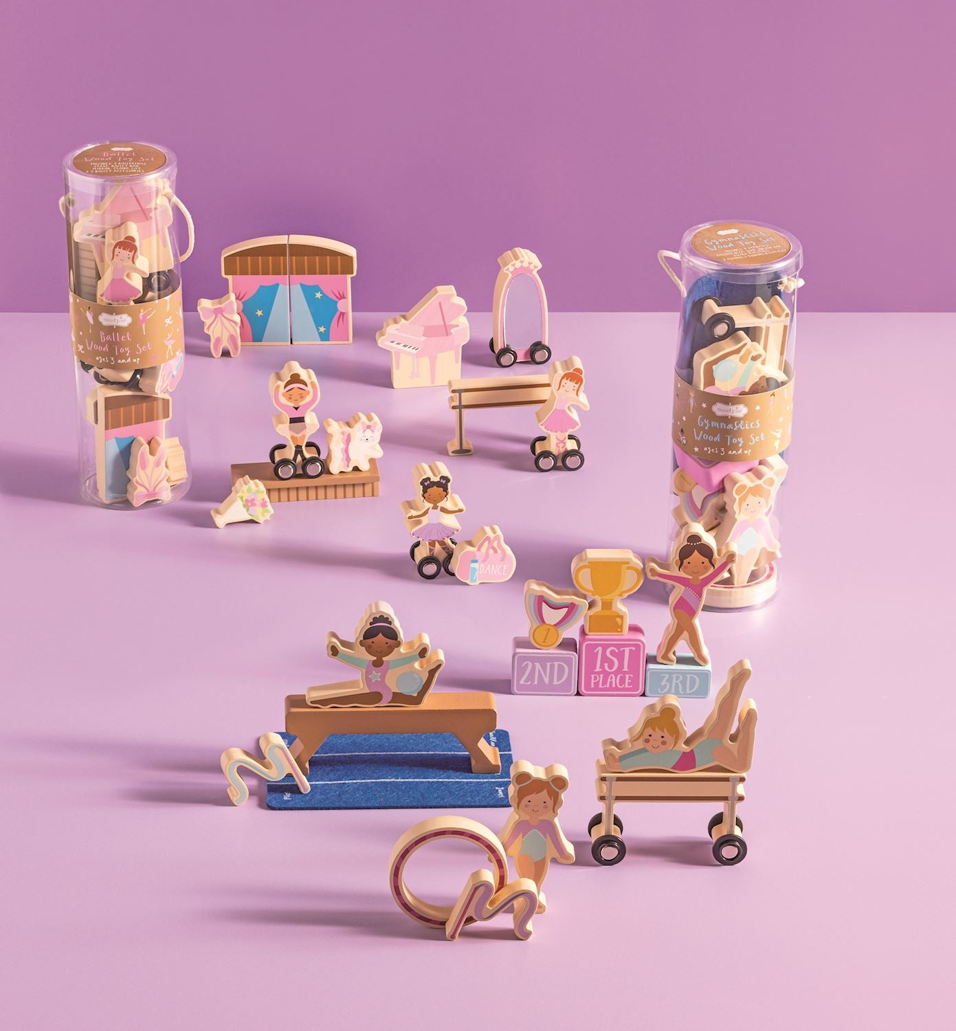ballet wood toy set