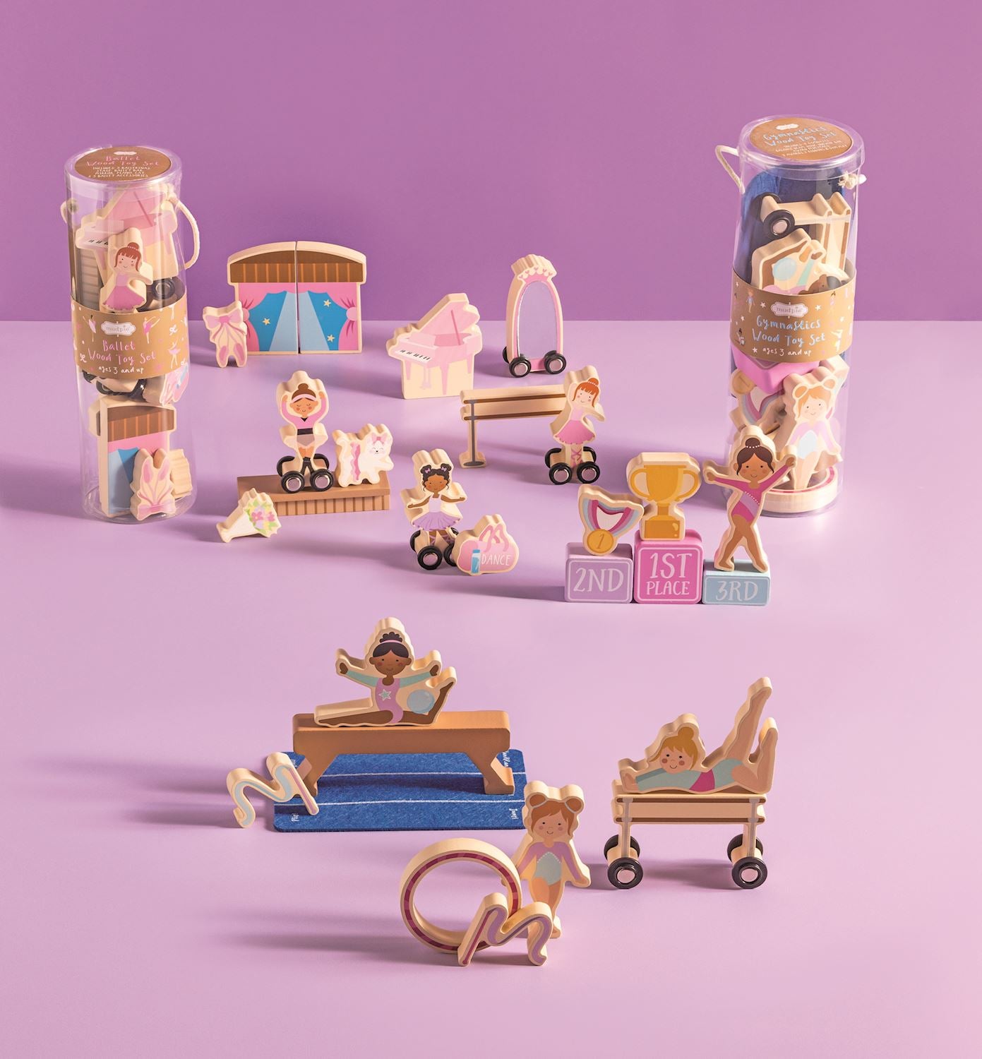 ballet wood toy set
