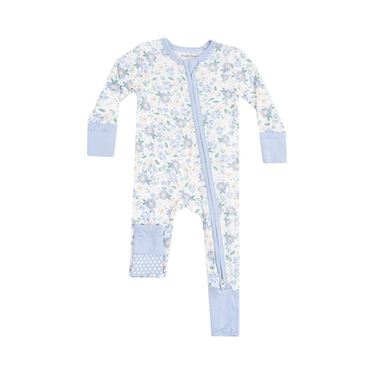 baby veronical floral 2 way zipper romper