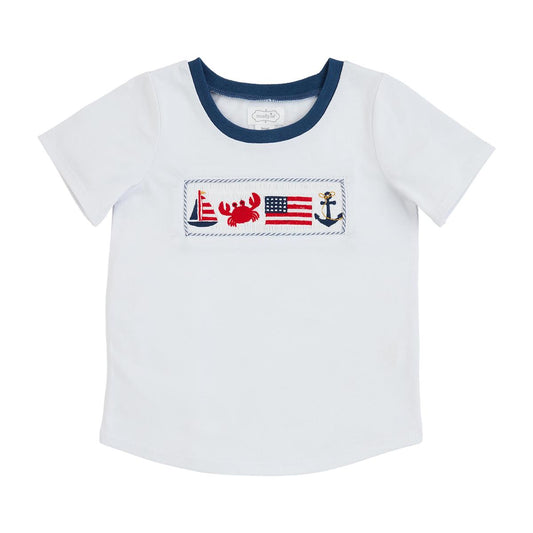 sail away smocked tee