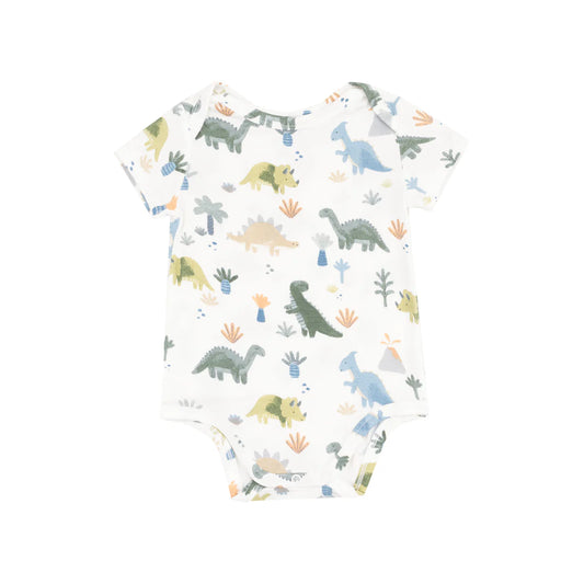 soft dinos short sleeve bodysuit