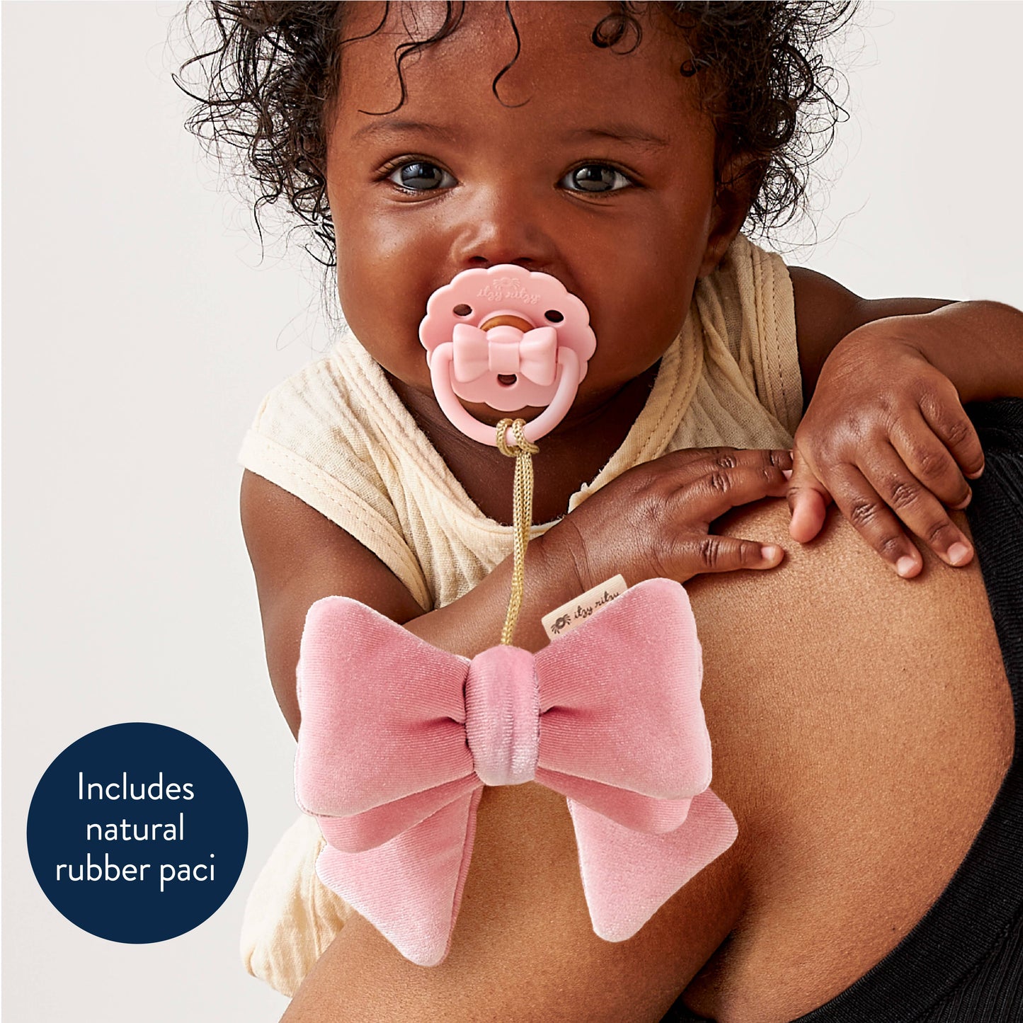 bitzy pal - natural rubber pacifier & plush