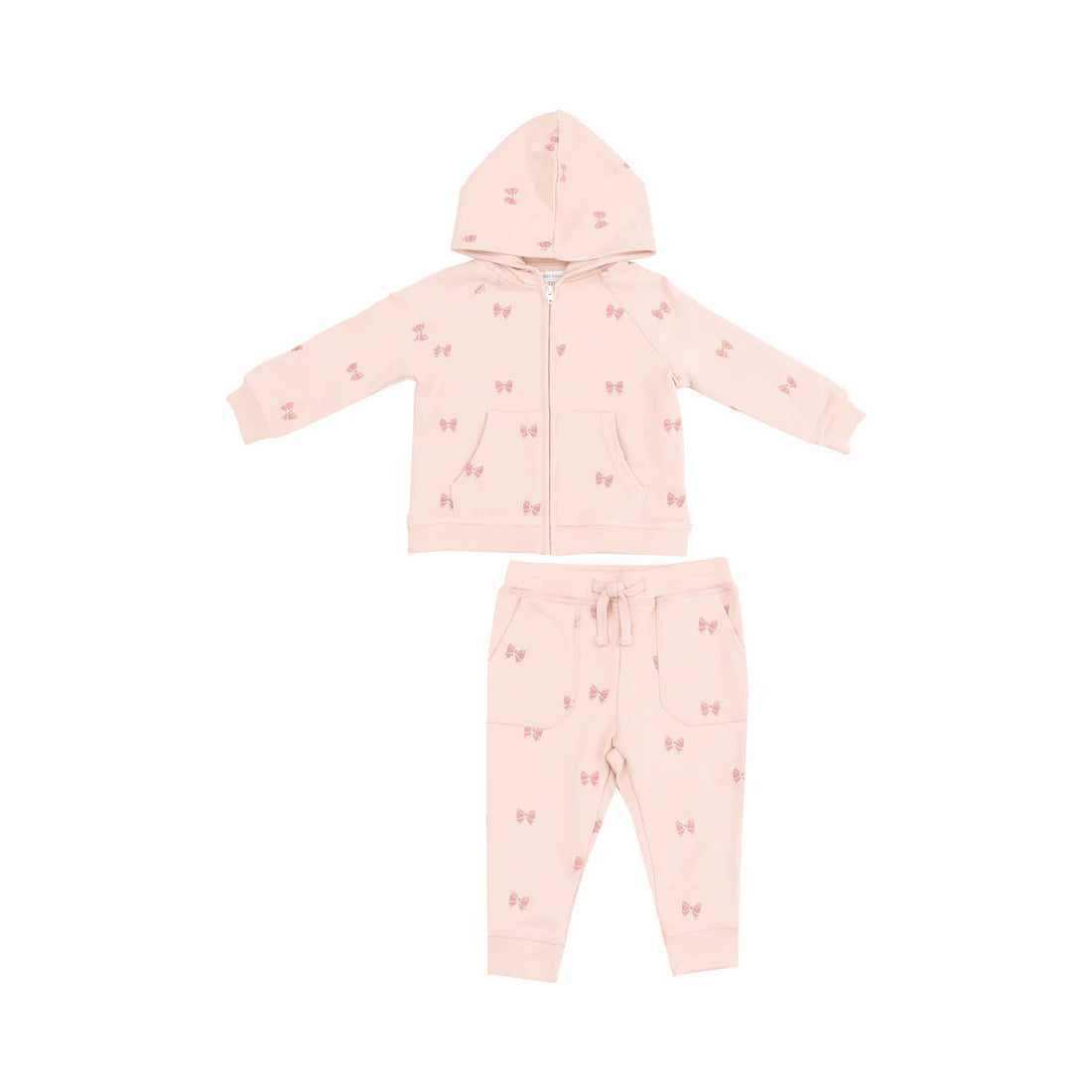 bows french terry hoodie and jogger