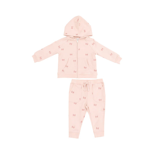 bows french terry hoodie and jogger
