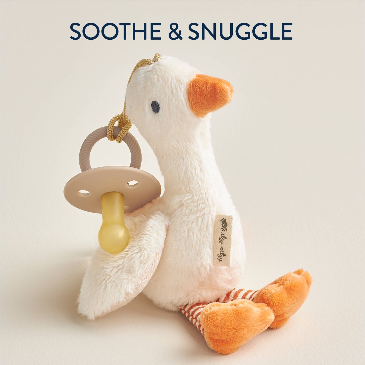 bitzy pal - natural rubber pacifier & plush