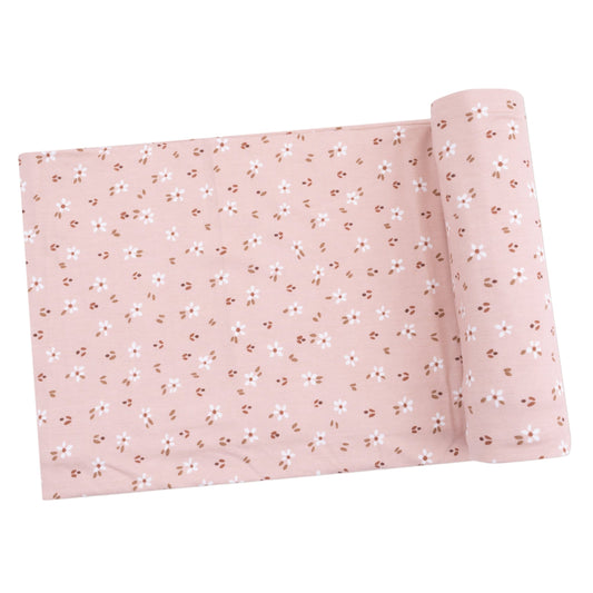 carrie floral pink - swaddle blanket