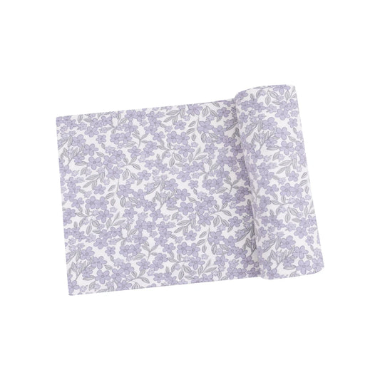 forget me not floral swaddle blanket