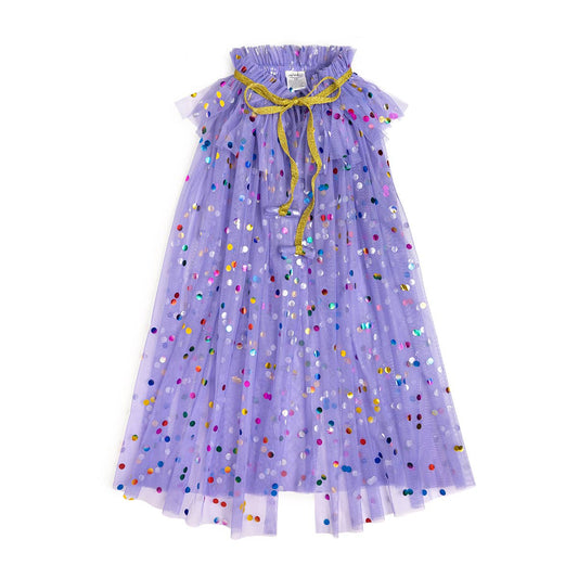 lavender confetti cape