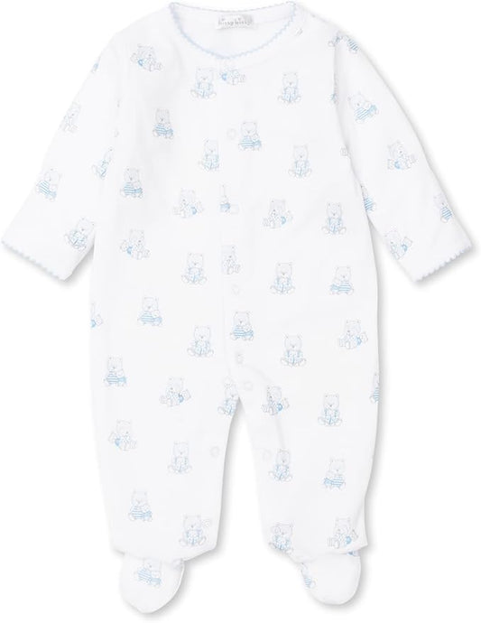 overall set bear snuggles light blue