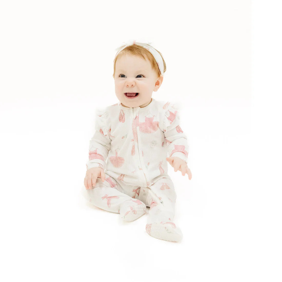 ballet things 2 way zipper footie