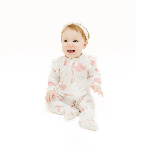 ballet things 2 way zipper footie