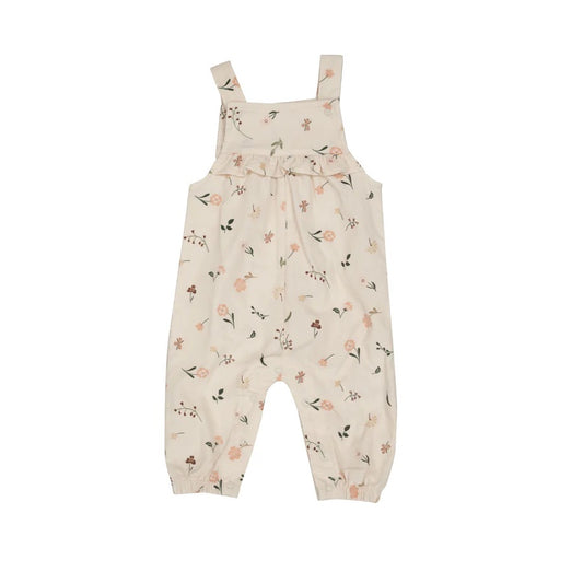 yoke corduroy ruffle overall - floating floral