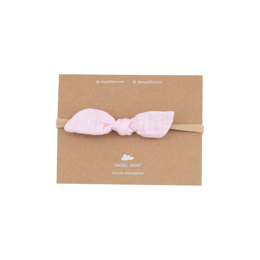 solid muslin ballerina bow with nylon headband