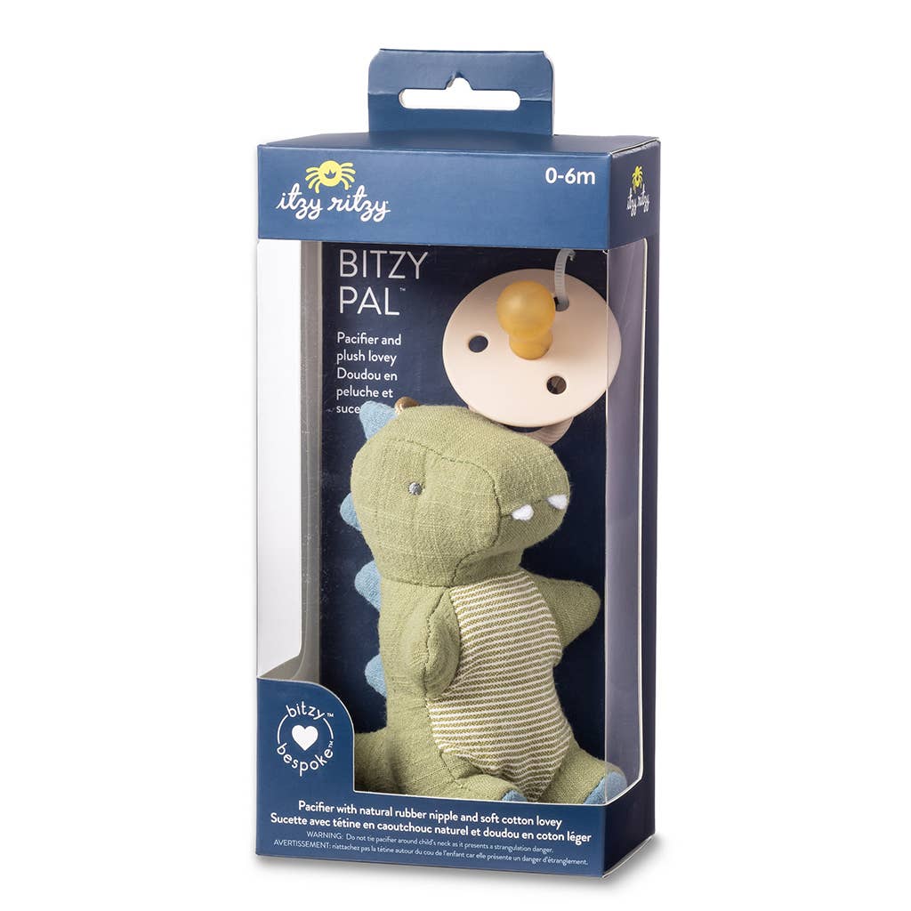 bitzy pal - natural rubber pacifier & plush
