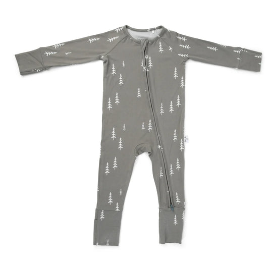 bamboo 2-way convertible zip romper - forest