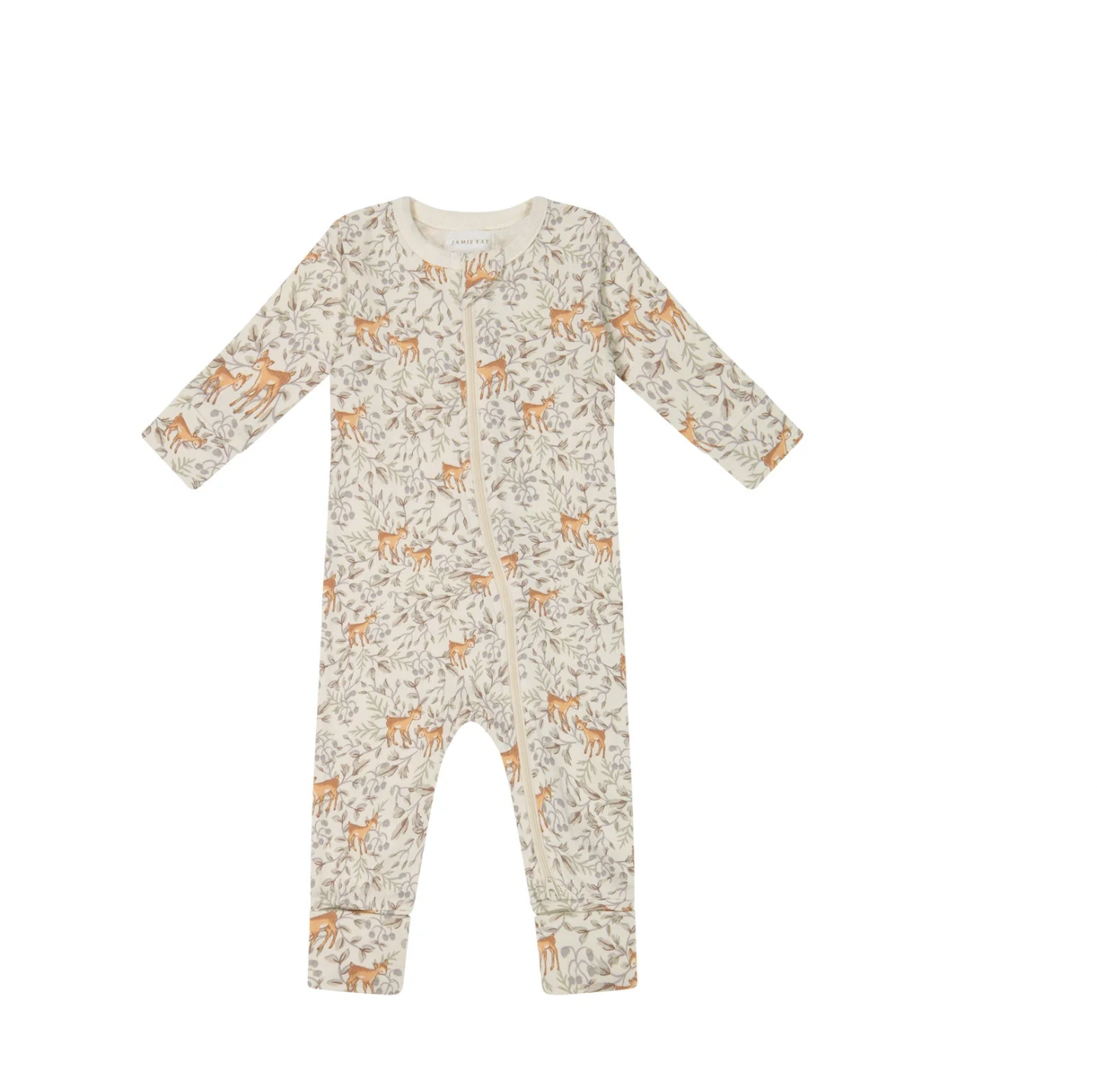 organic cotton gracelyn onepiece - deer berries egret