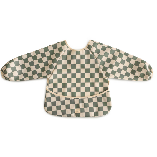 long sleeve bib (olive check)