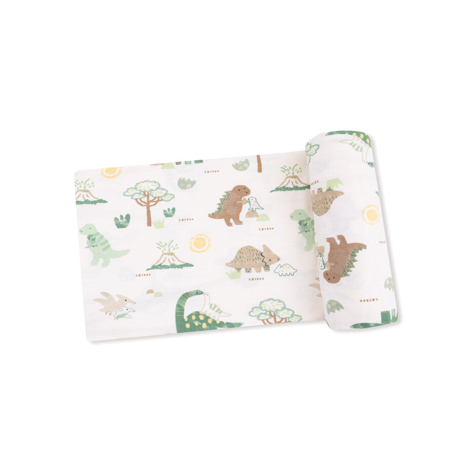 baby love dinos - swaddle blanket