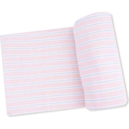pink multi-stripe - swaddle blanket