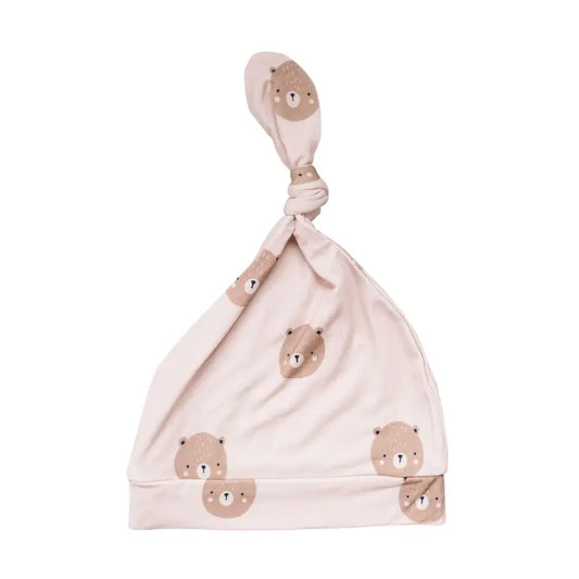 teddy bamboo knotted beanie