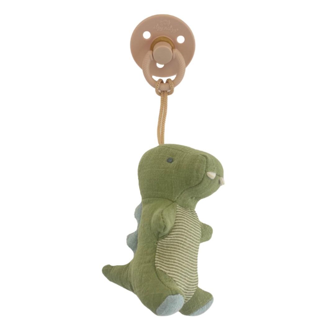 bitzy pal - natural rubber pacifier & plush