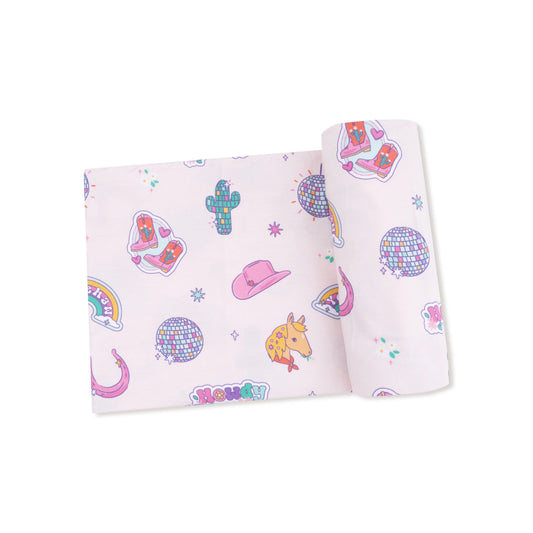 disco cowgirl - swaddle blanket