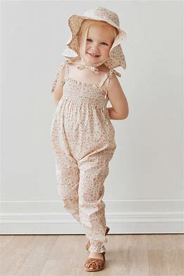 organic cotton summer playsuit - fifi floral