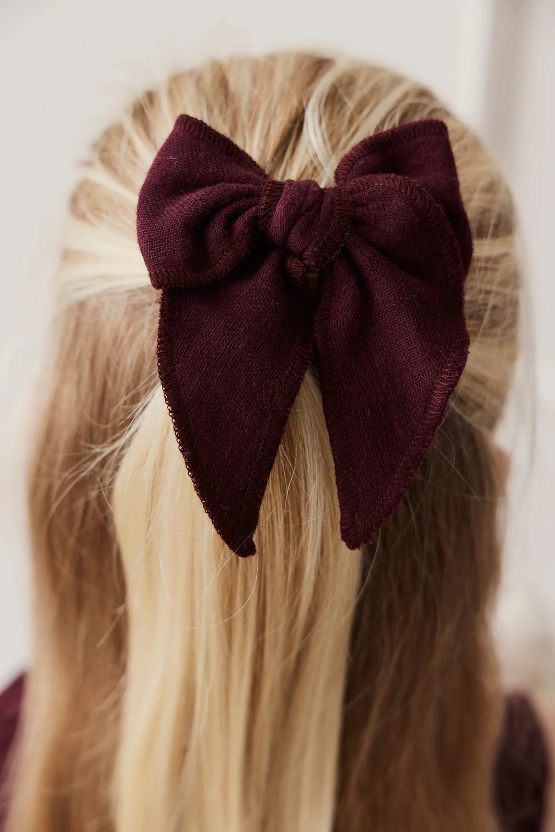 organic cotton muslin bow - fig