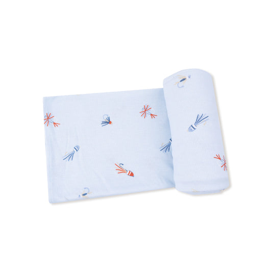 fly fishing lures - swaddle blanket