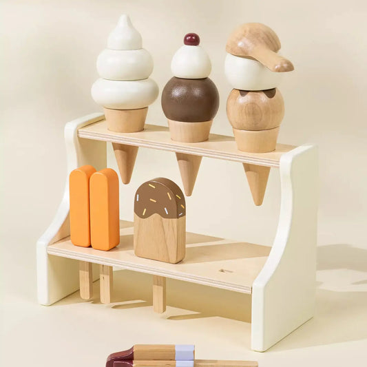 wooden ice cream stand