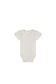 pima cotton tasha short sleeve bodysuit - milk