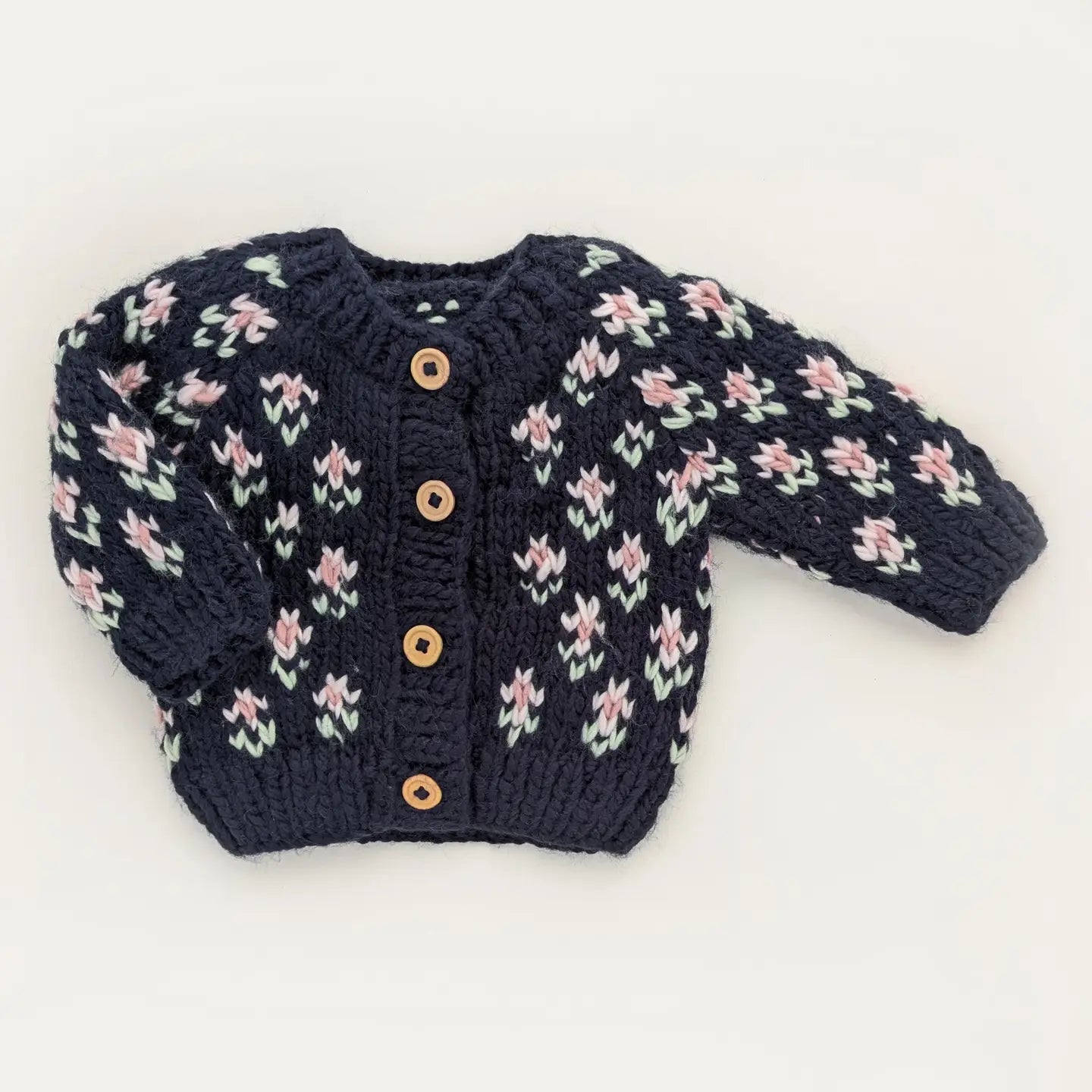 bitty blooms indigo cardigan