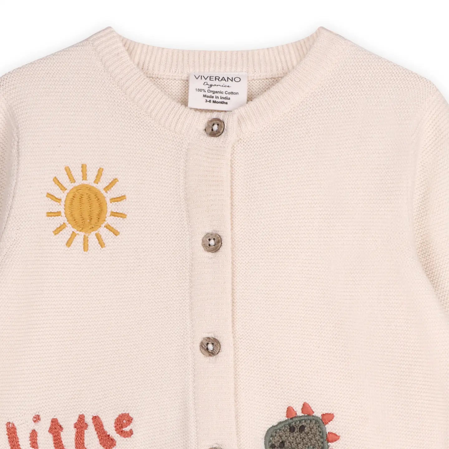 Little & Loved Dino Applique Cardigan