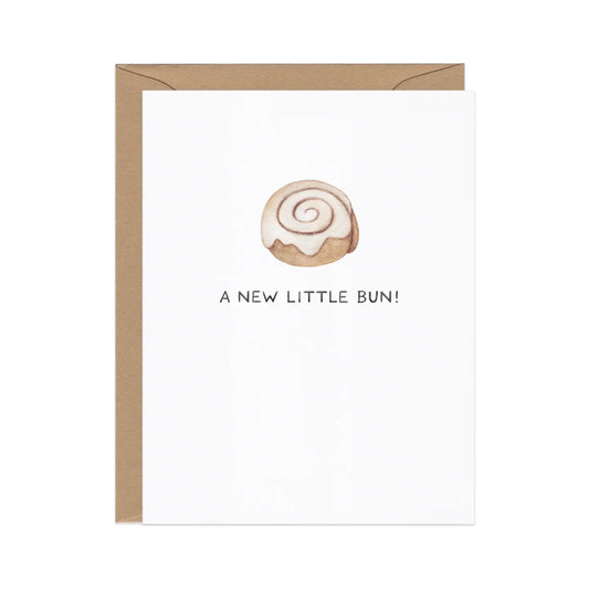 A New Little Bun — Food Pun New Parents / New Baby Card