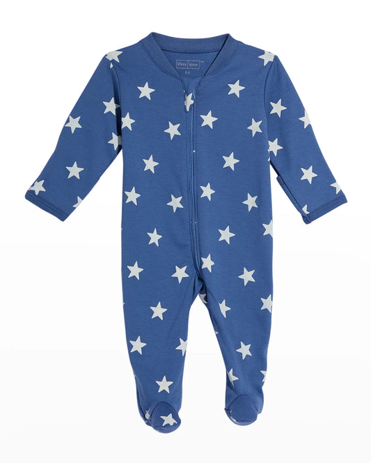 footie w/zipper star crossed navy