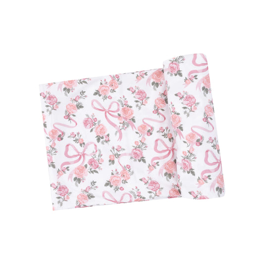 ribbons & flowers swaddle blanket